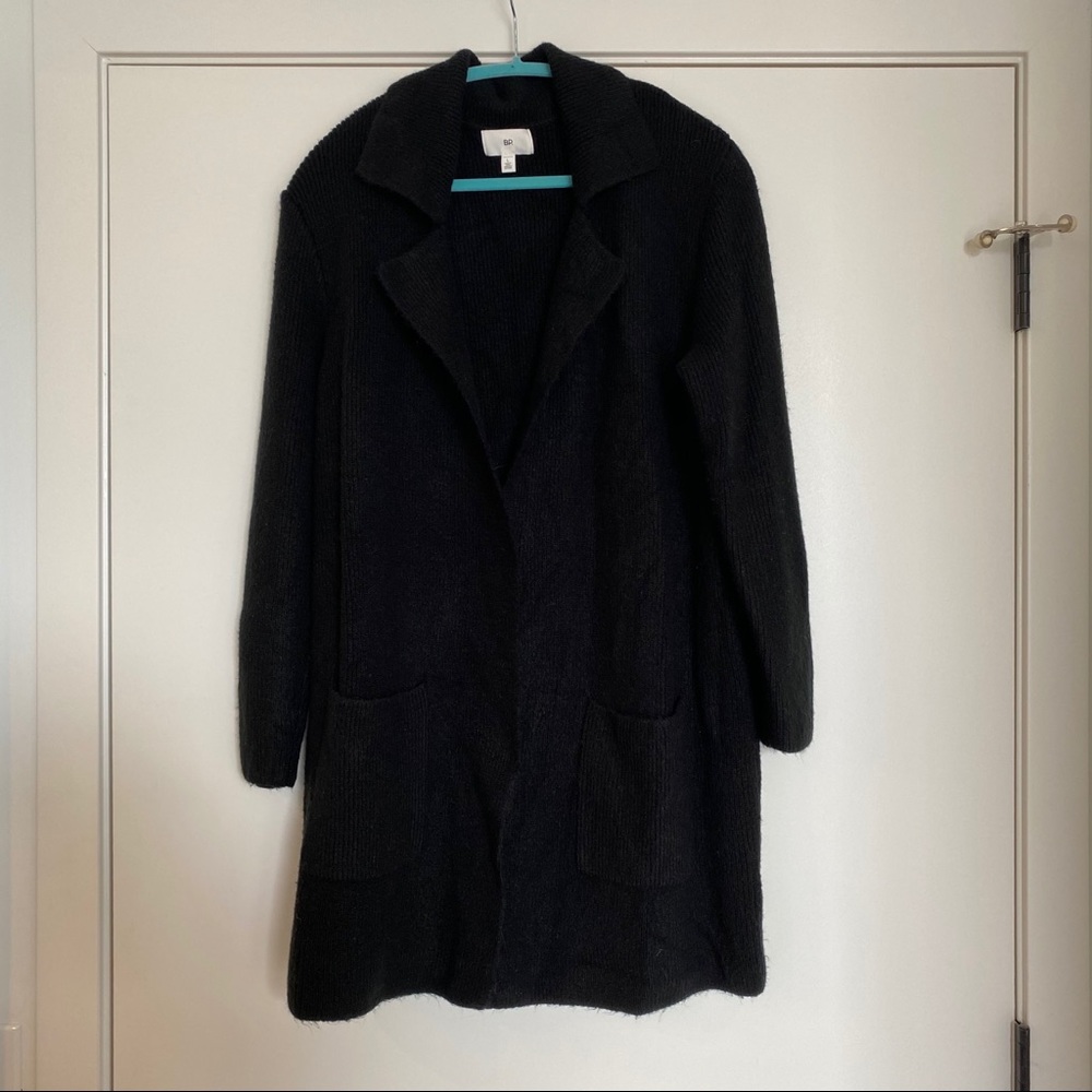Black Long Cardigan, Size Large